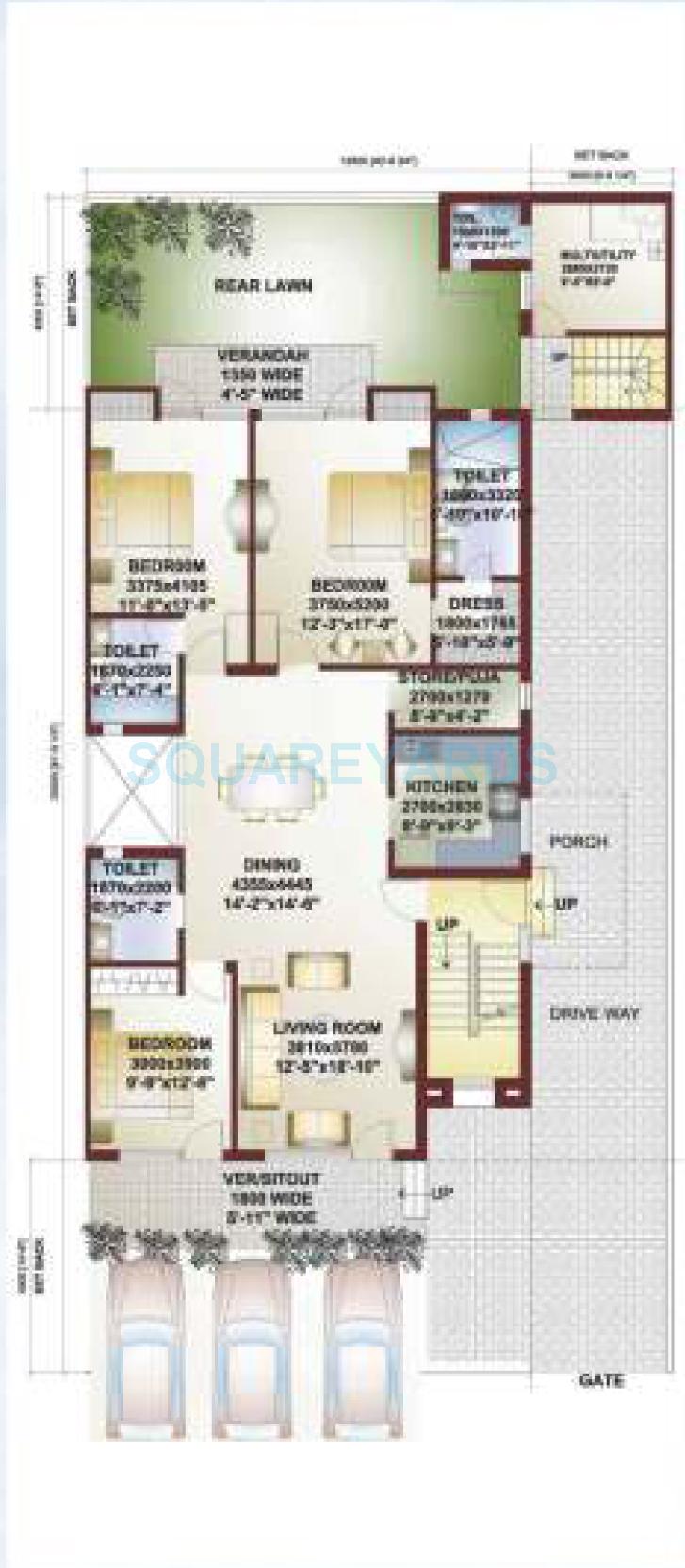 Ansal API Sushant Megapolis Independent Floors — floor plan 4
