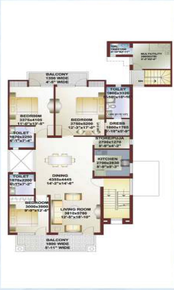 Ansal API Sushant Megapolis Independent Floors — floor plan 5