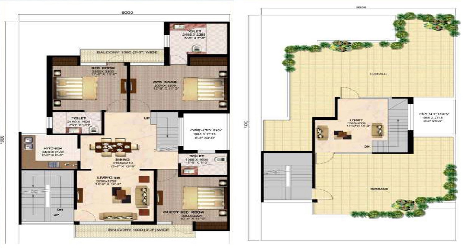 Ansal API Sushant Megapolis Independent Floors — floor plan 6