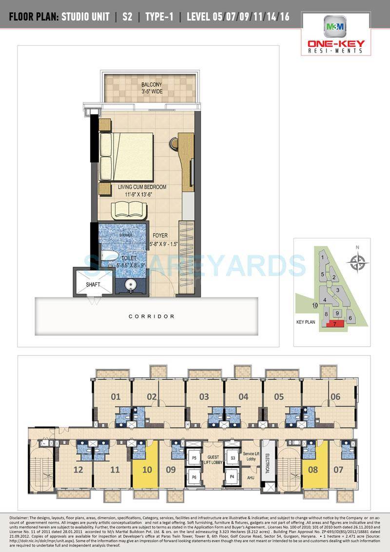 M3M One Key Resiments Commercial — floor plan 2