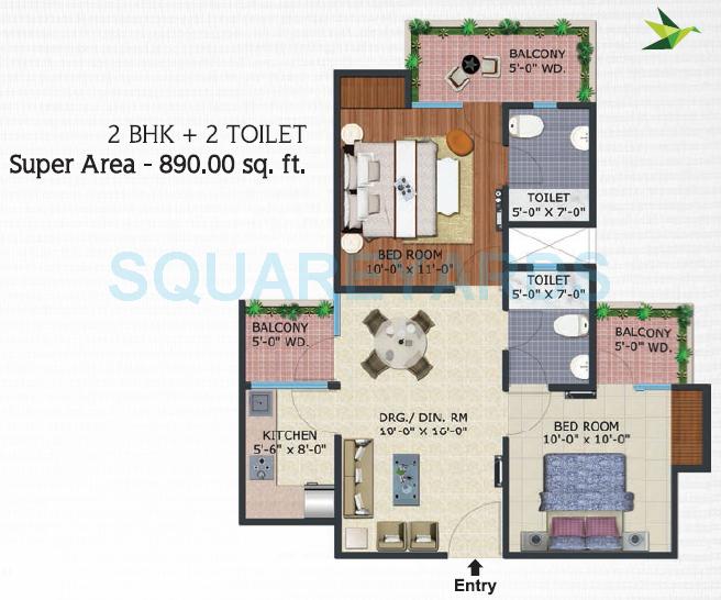 Supertech Ecovillage IV — floor plan 1