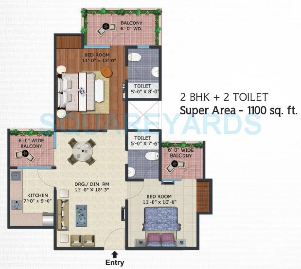 Supertech Ecovillage IV — floor plan 2