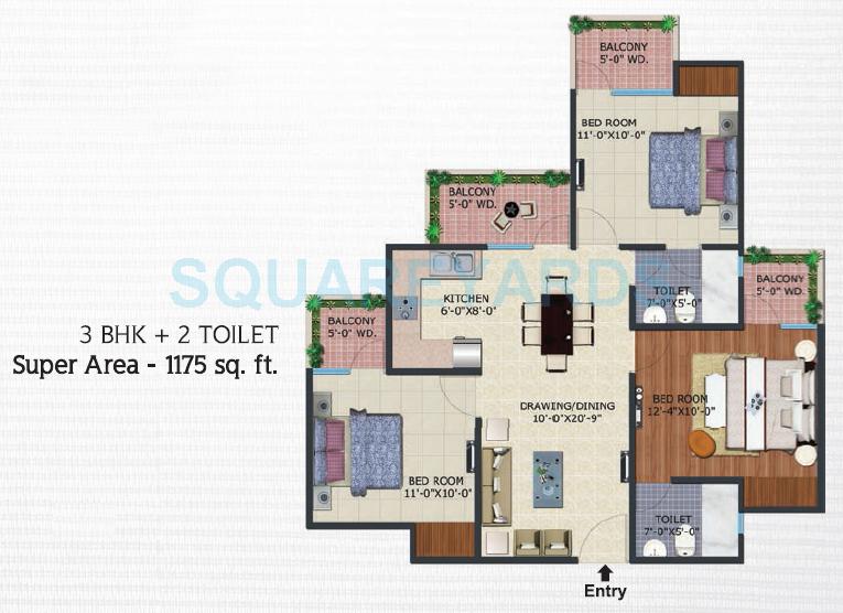 Supertech Ecovillage IV — floor plan 3
