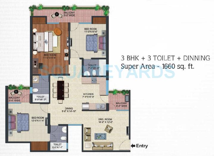 Supertech Ecovillage IV — floor plan 5