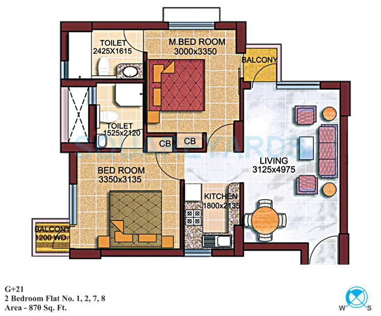 Supertech Czar Suites — floor plan 1