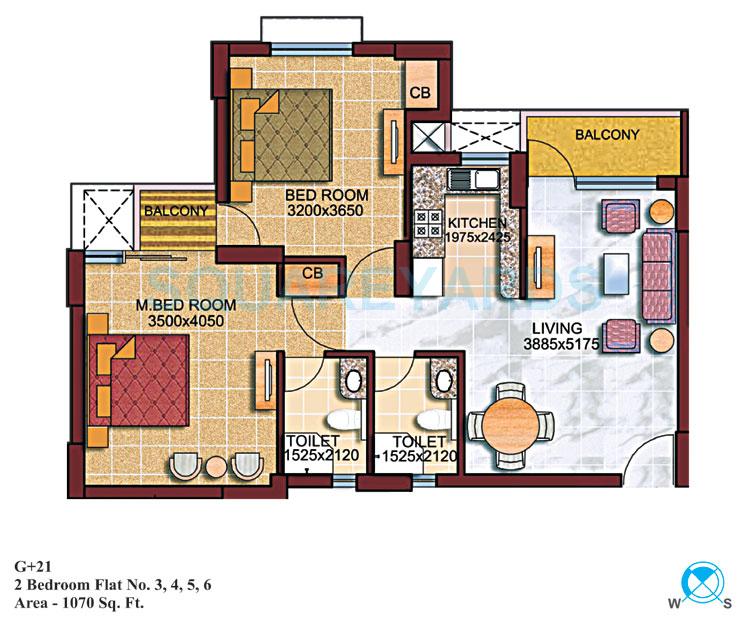Supertech Czar Suites — floor plan 2