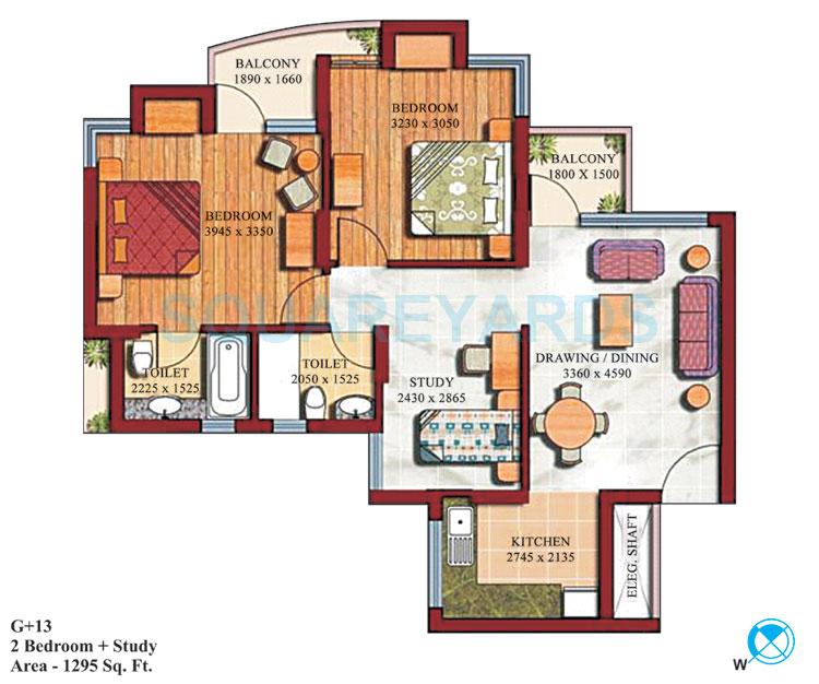 Supertech Czar Suites — floor plan 3