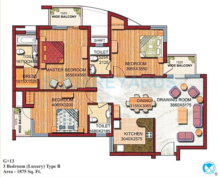 Supertech Czar Suites — floor plan 5