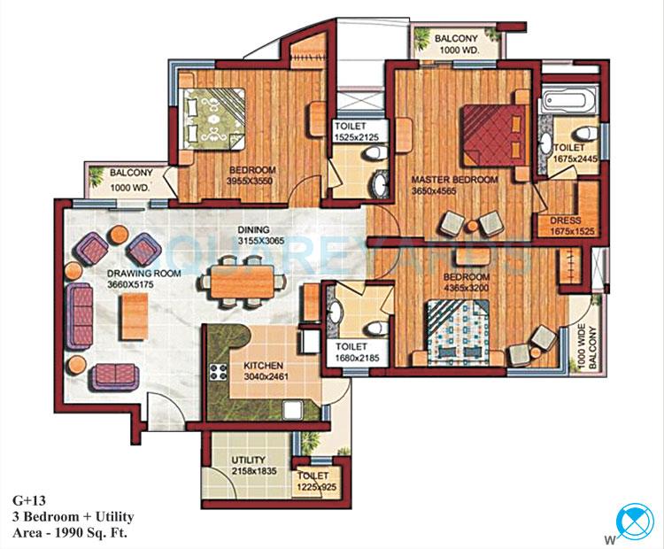 Supertech Czar Suites — floor plan 6