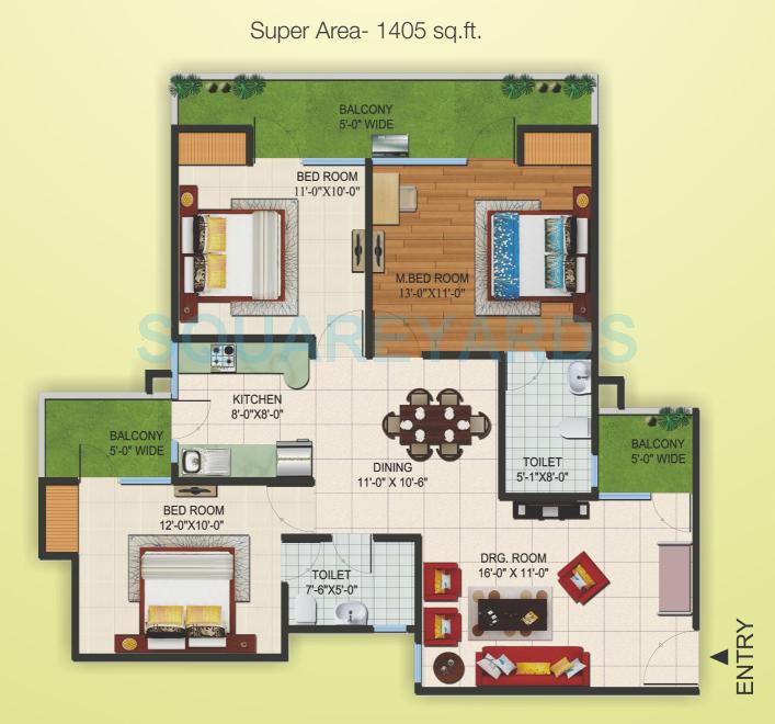 Supertech Czar Suites — floor plan 7