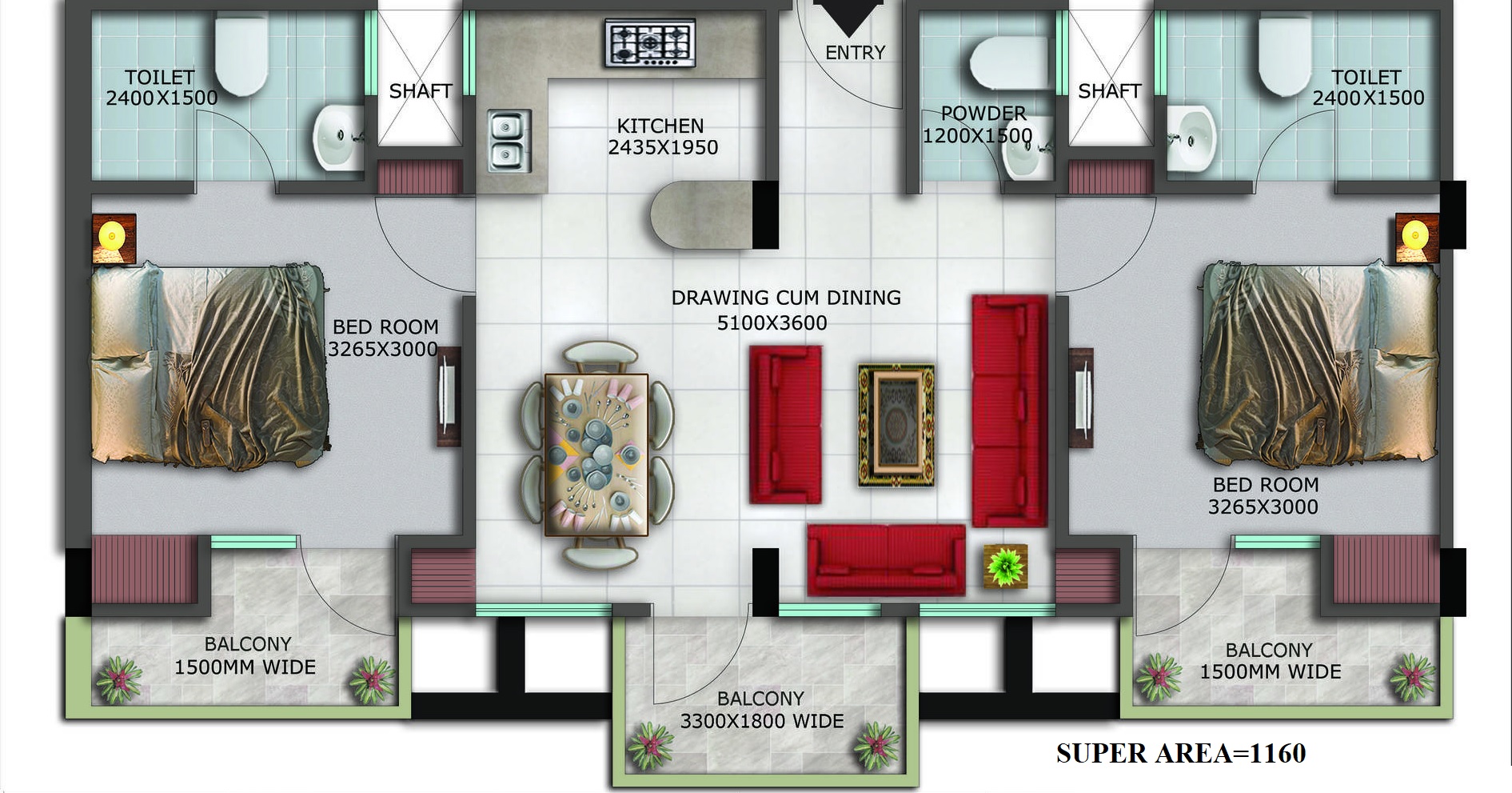 Supertech Ecolofts — floor plan 2