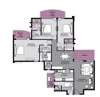 Unitech Exquisites — floor plan 3