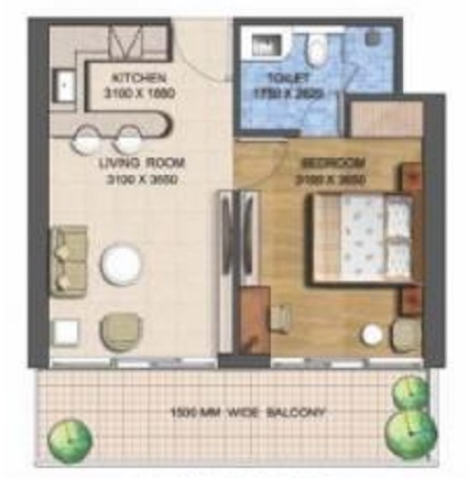 V Square Oodles Skywalk — floor plan 1