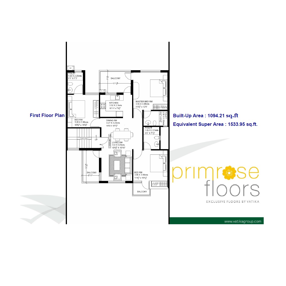 Vatika Primrose Floors — floor plan 2