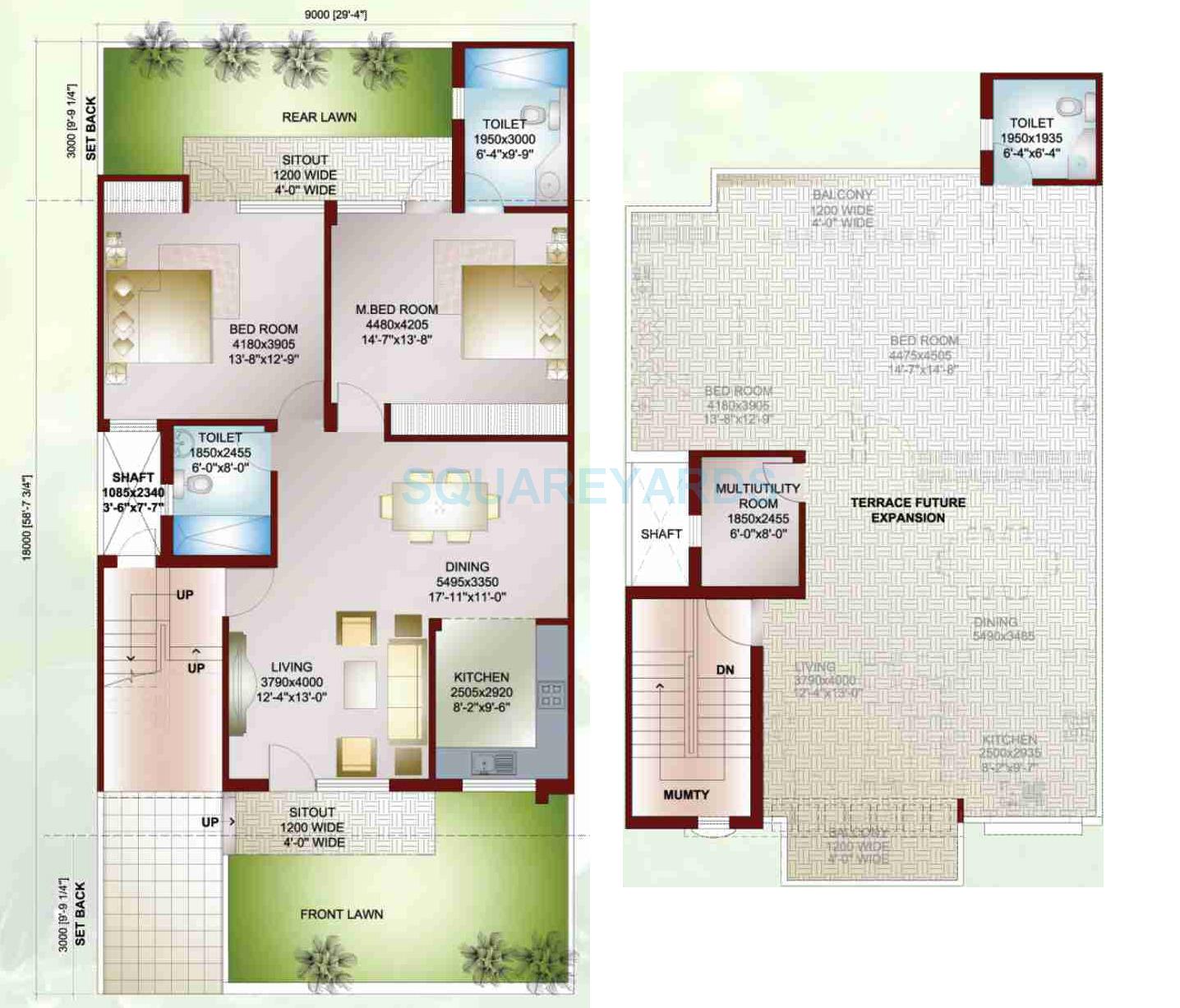Ansal API Sushant Megapolis Villas — floor plan 1
