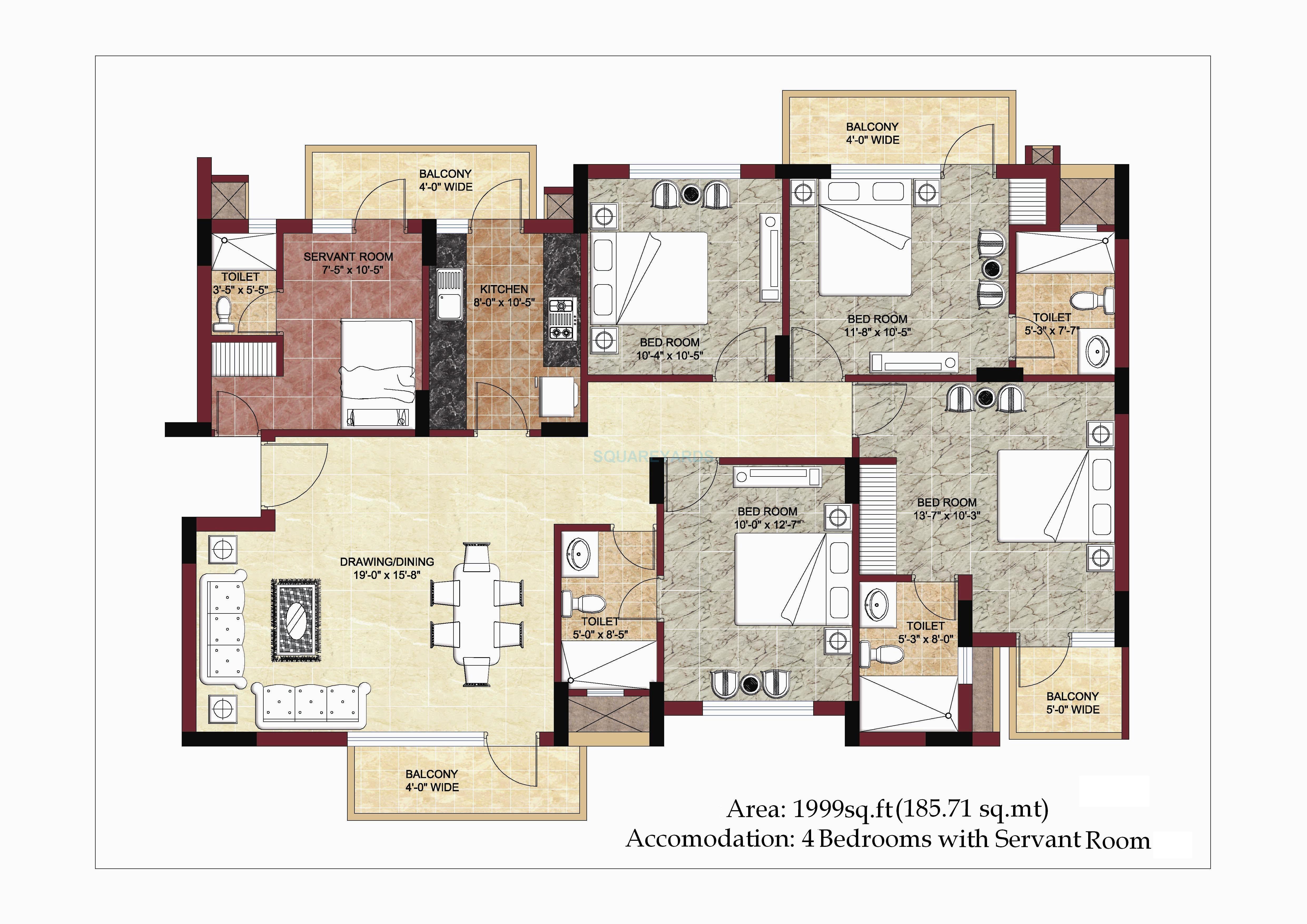 BPTP Park Prime — floor plan 3