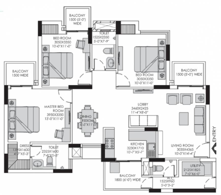 Experion 108 Heights — floor plan 3