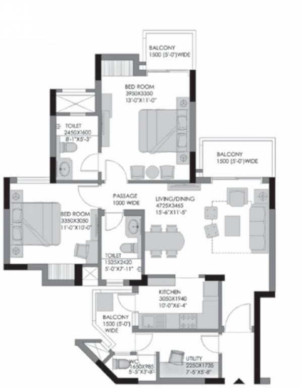 Experion 108 Heights — floor plan 1