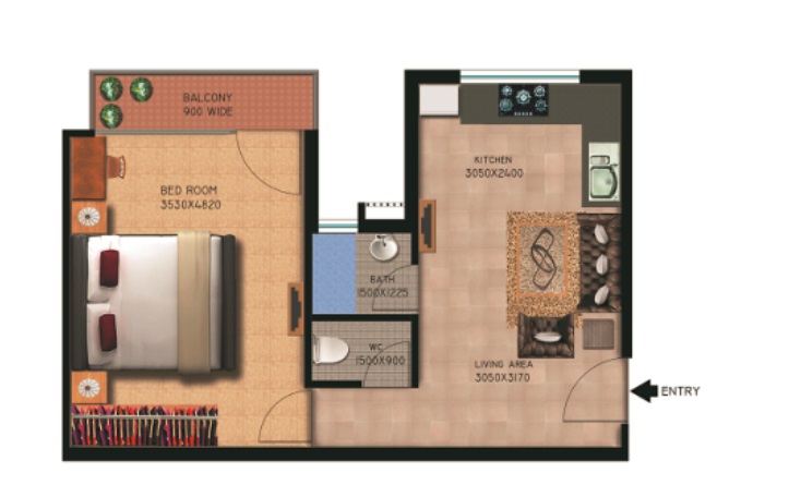 Lotus Affordable Housing — floor plan 1