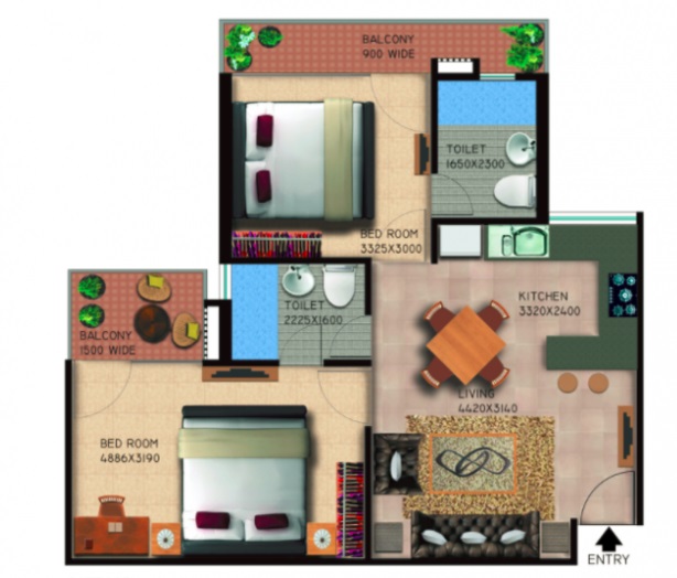 Lotus Affordable Housing — floor plan 3
