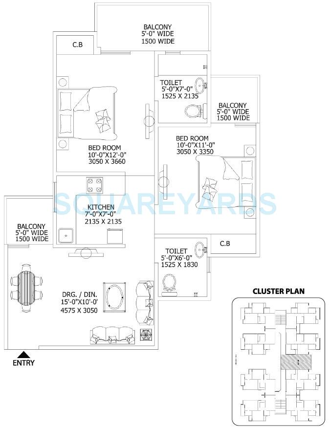 Gaur City 2 - 11th Avenue — floor plan 1