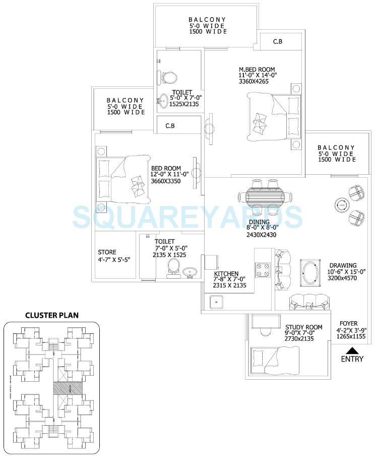Gaur City 2 - 11th Avenue — floor plan 7