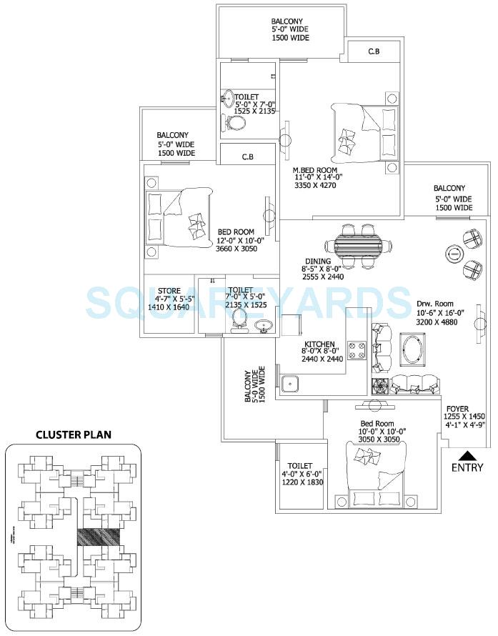 Gaur City 2 - 11th Avenue — floor plan 9