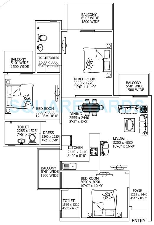 Gaur City 2 - 11th Avenue — floor plan 11
