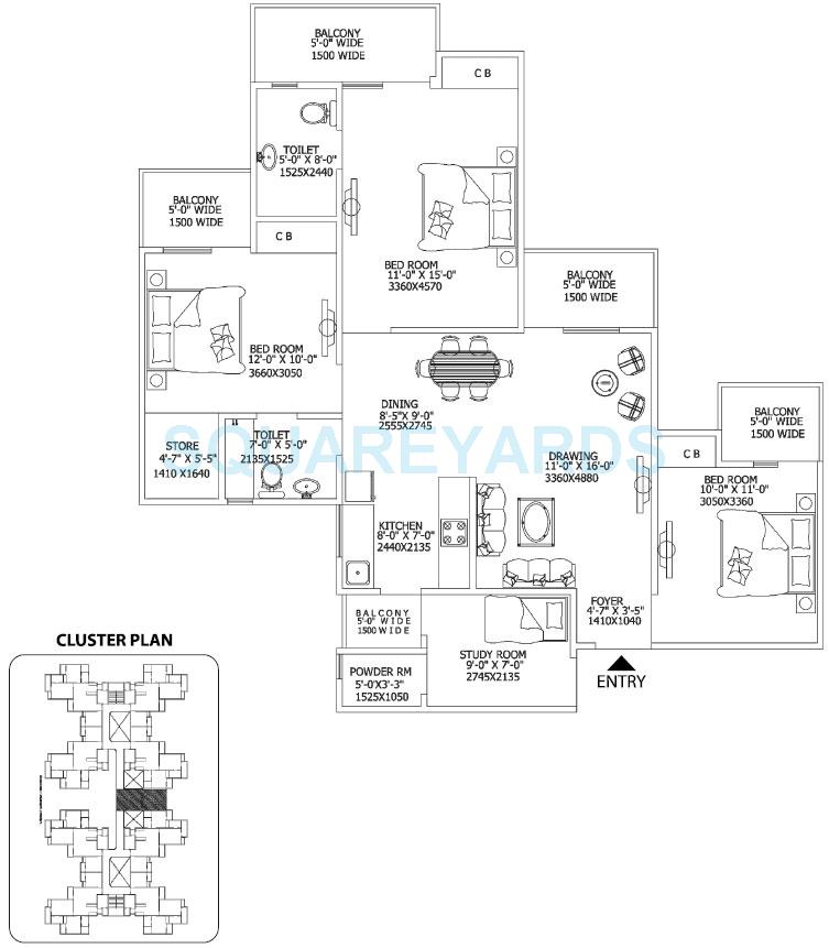 Gaur City 2 - 11th Avenue — floor plan 13