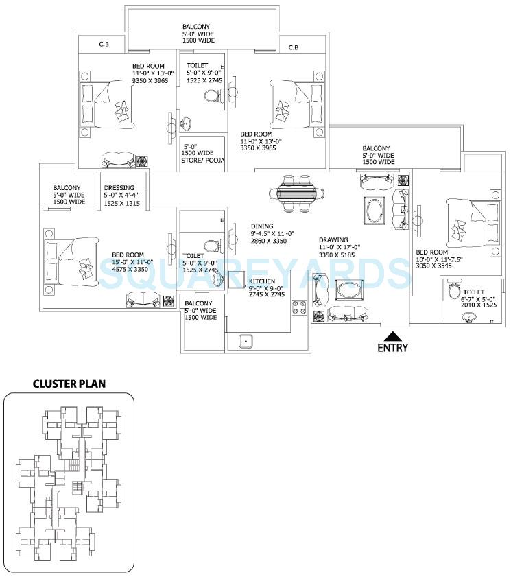 Gaur City 2 - 11th Avenue — floor plan 17