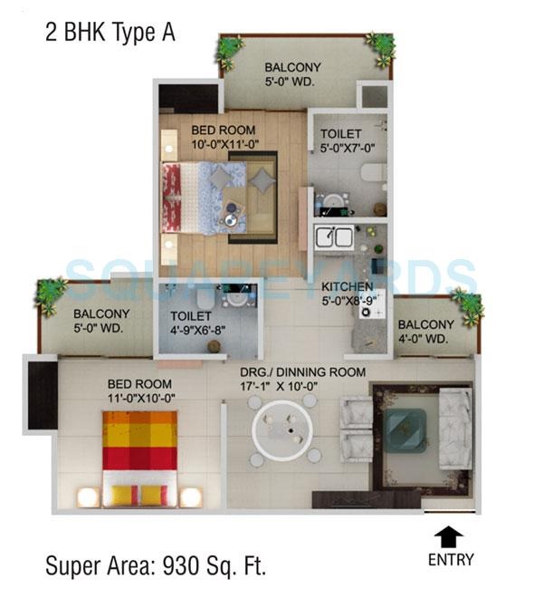 Supertech Crown Town — floor plan 1
