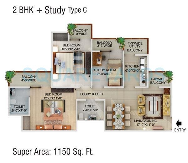 Supertech Crown Town — floor plan 2