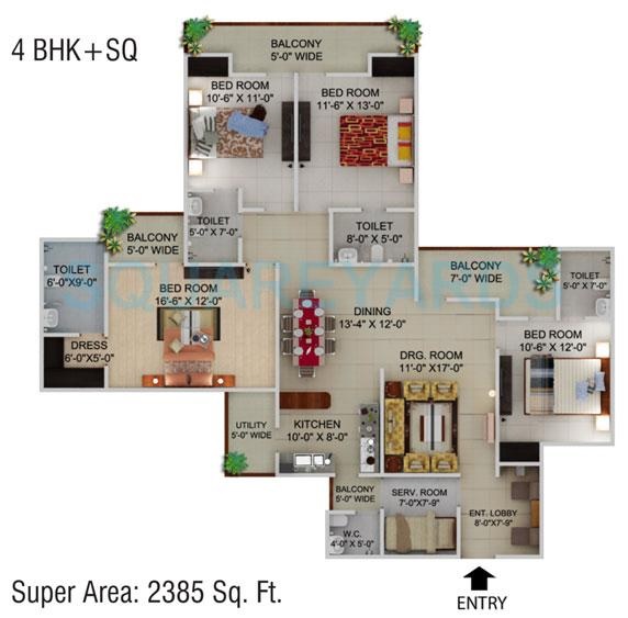 Supertech Crown Town — floor plan 5
