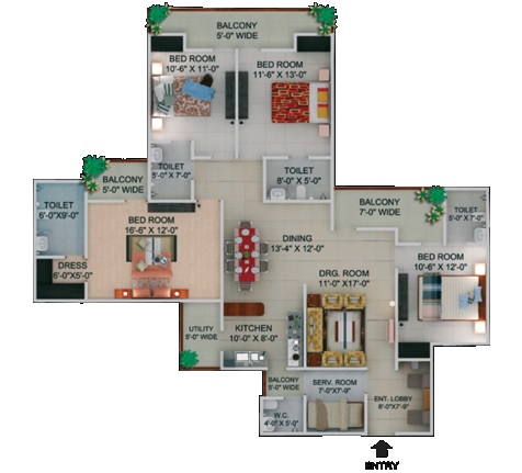 Supertech Crown Town — floor plan 6