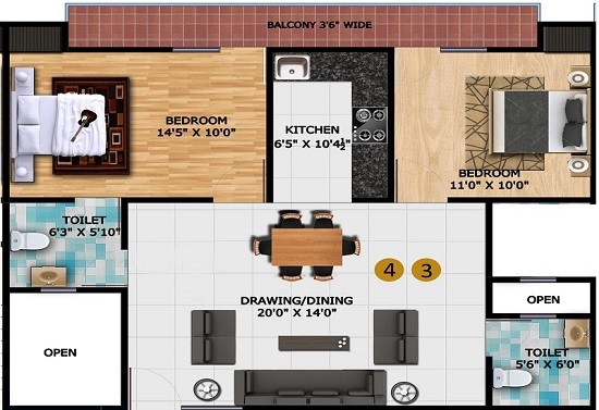 Lucky The Palm Valley — floor plan 4