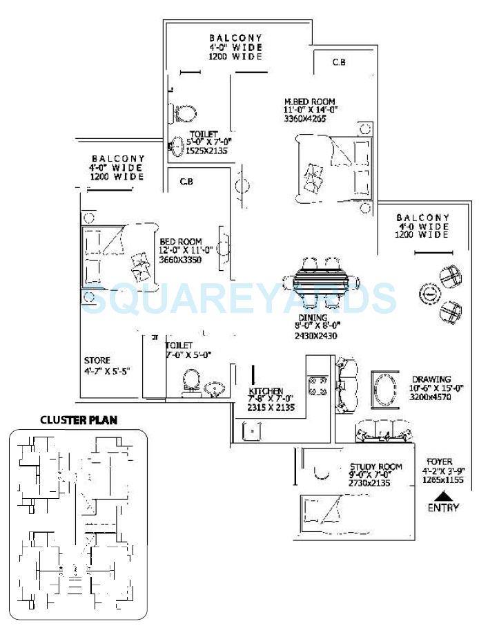 Gaur City 2 - Sanskriti Vihar — floor plan 3