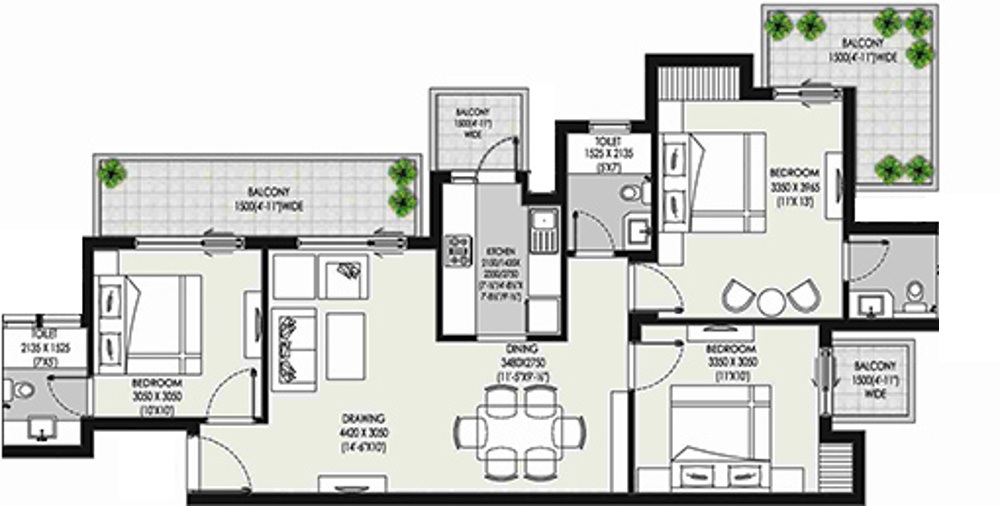 Ansals Rainbow — floor plan 4