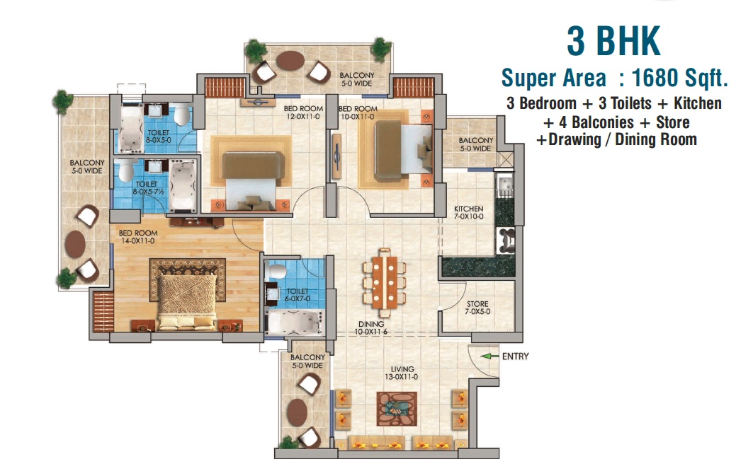 Dev Sai Sports Home — floor plan 3