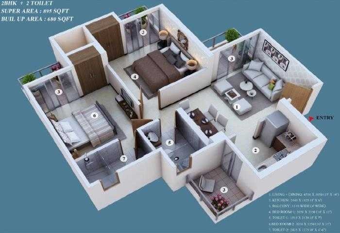 Ajnara Khel Gaon — floor plan 1