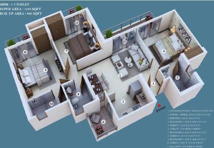 Ajnara Khel Gaon — floor plan 2