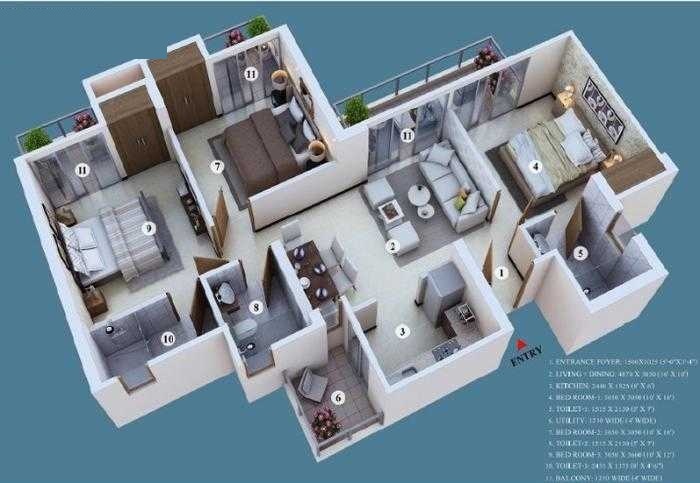 Ajnara Khel Gaon — floor plan 3