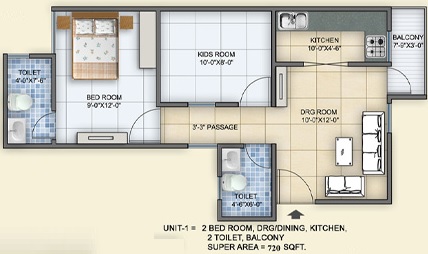 Arsh Green Heights — floor plan 3
