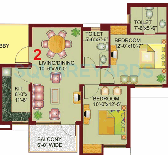 Eros Wembley Estate — floor plan 1