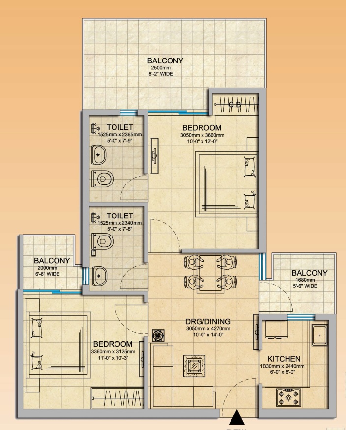 Gaur City 2 - 14th Avenue — floor plan 4