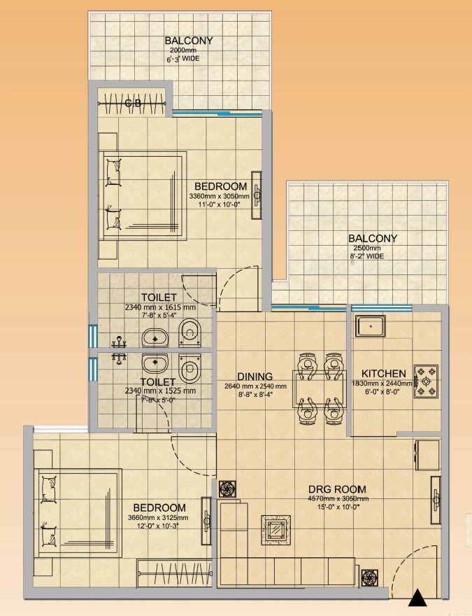 Gaur City 2 - 14th Avenue — floor plan 5
