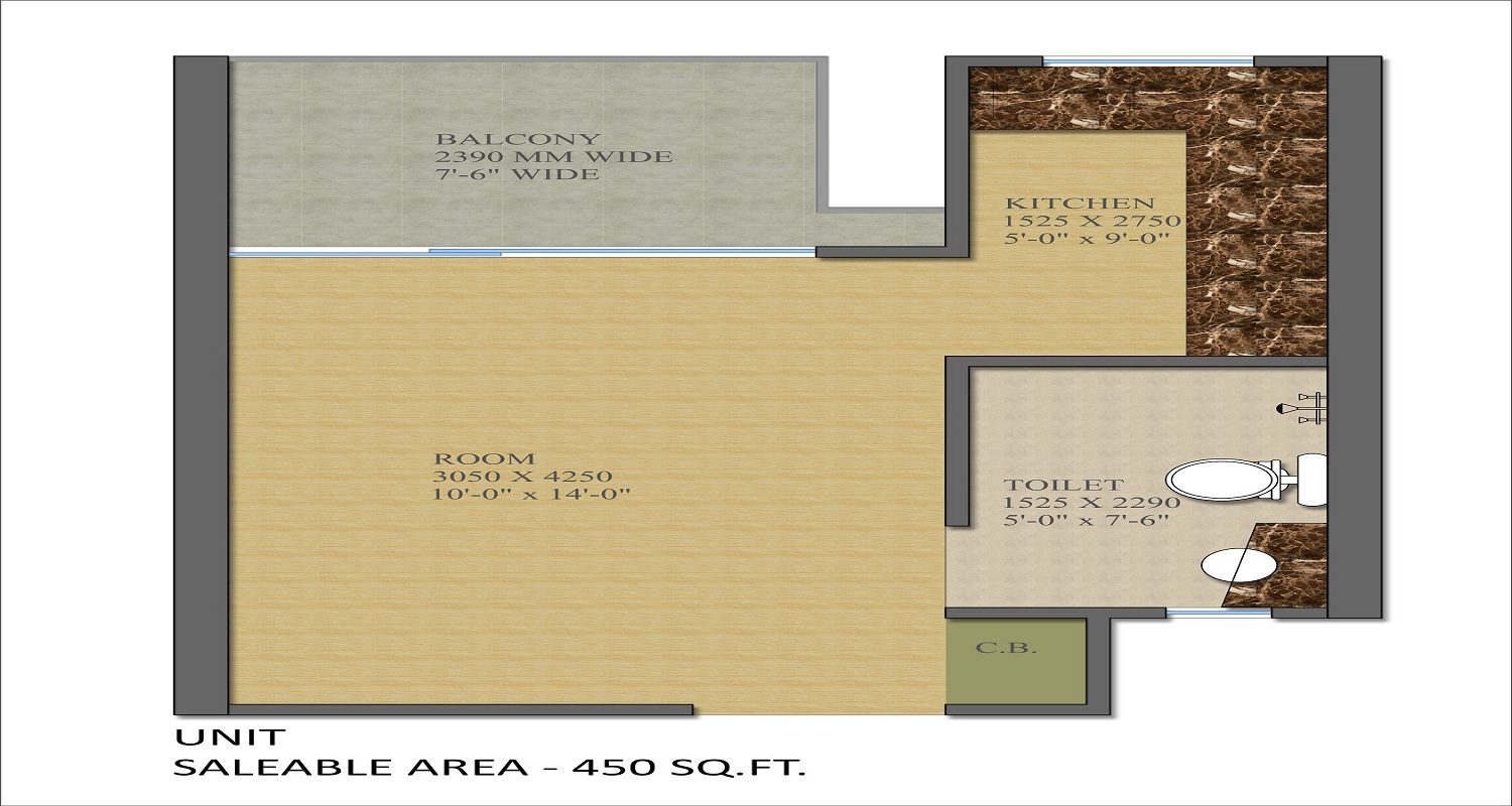 Gaur City 2 - 14th Avenue — floor plan 1
