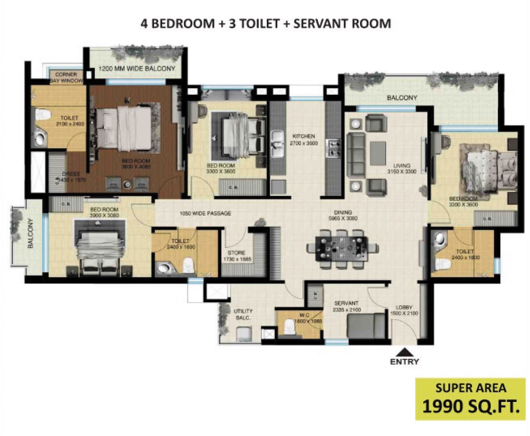 Aarcity Regency Park — floor plan 3