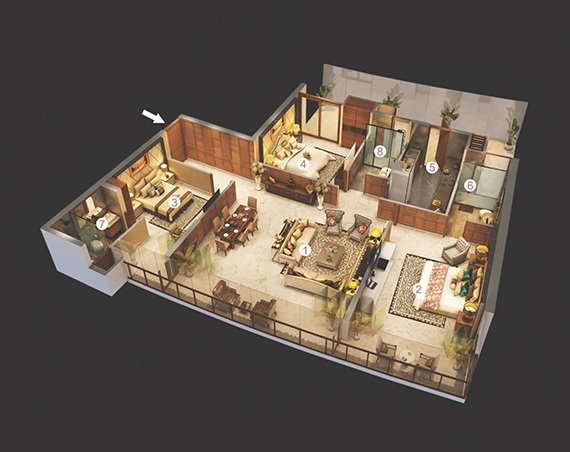 Raheja Navin Minar — floor plan 1