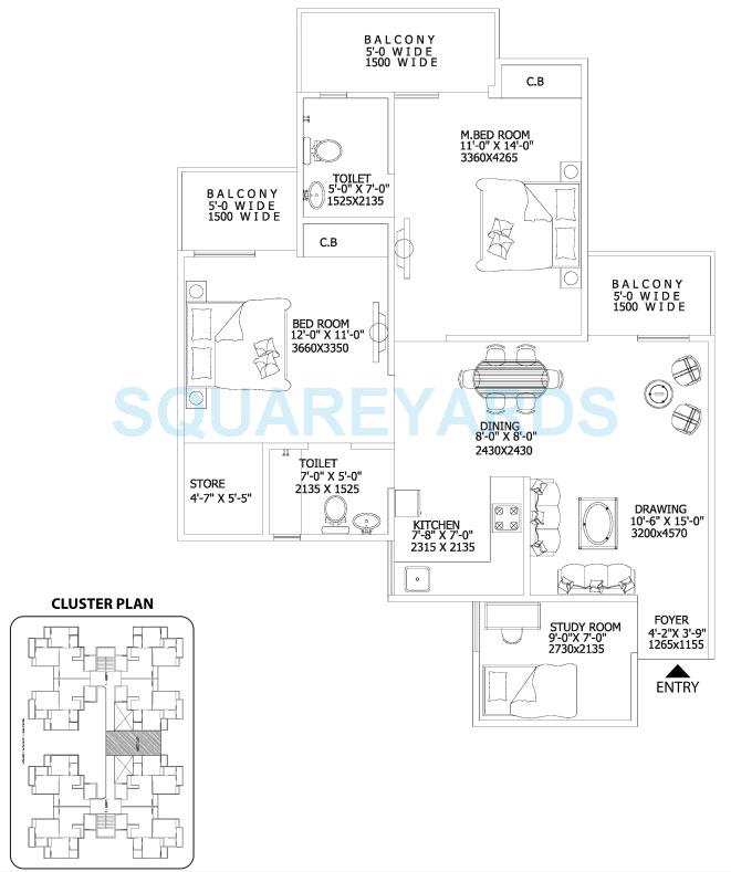 Gaur City 2 - 16th Avenue — floor plan 7