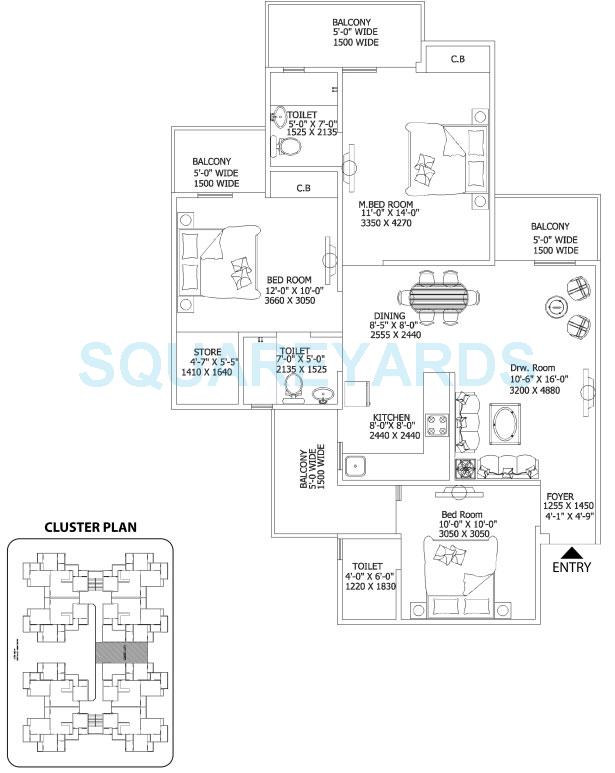 Gaur City 2 - 16th Avenue — floor plan 9